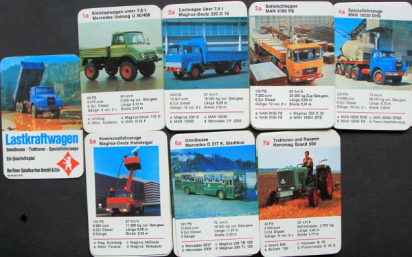 Berliner Spielkarten "Lastkraftwagen" 1972 Cardgame (10505)